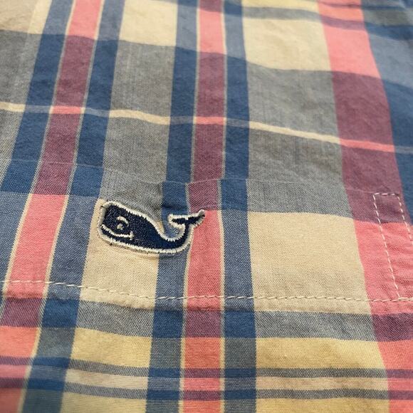 Vineyard Vines Classic Fit Murray Shirt Plaid Button Up Mens Medium Short Sleeve - Picture 2 of 8